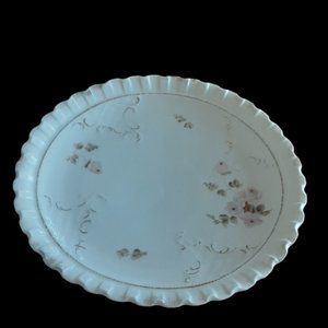 Antique Limoges Scalloped Handpainted Porcelain Plate